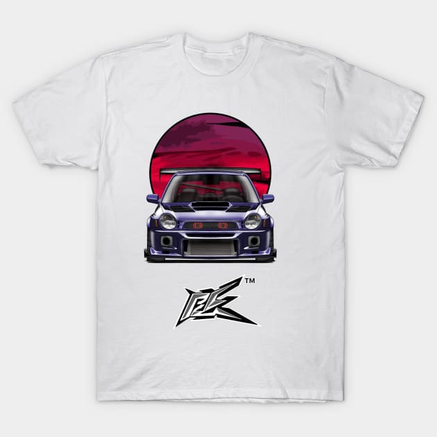 SUBARU IMPREZA WRX GC8 BUGEYE violet T-Shirt by naquash